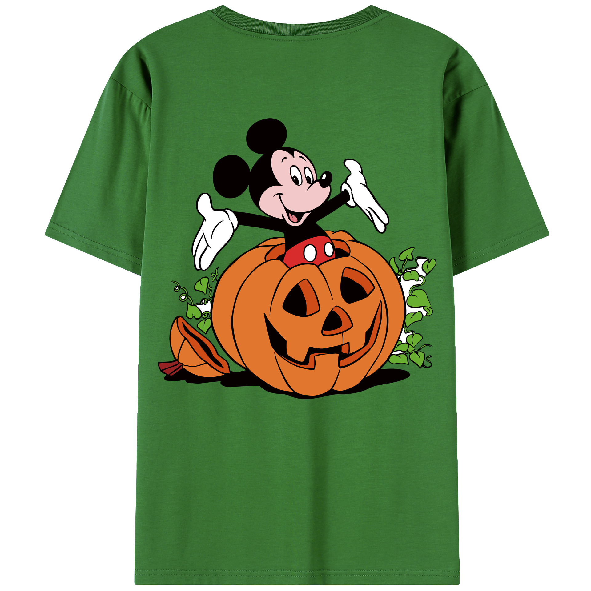 （画像用） ミッキーマウス Mickey Mouse レディース半袖Tシャツ(バックプリント)